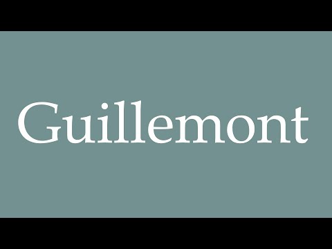 How to Pronounce ''Guillemont'' Correctly in French