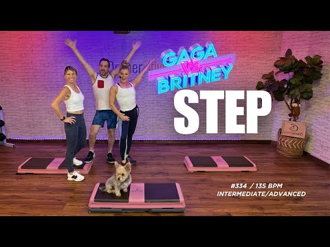 60-Min Step Aerobics #334 | Lady Gaga vs Britney  | at 135+ BPM | Intermediate to Advanced