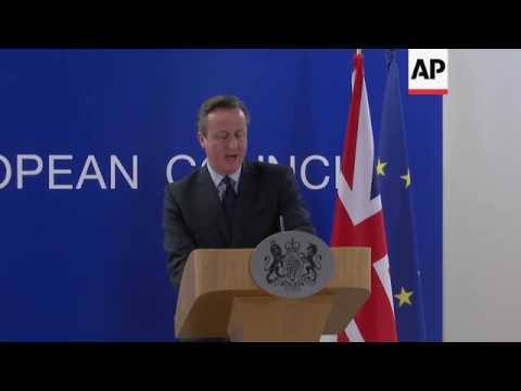 Cameron statement after EU meeting