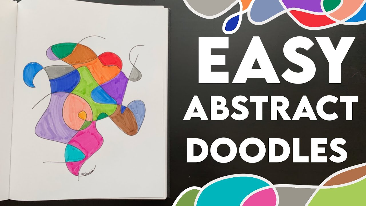 Easy abstract doodle art | 3 easy doodle art ideas