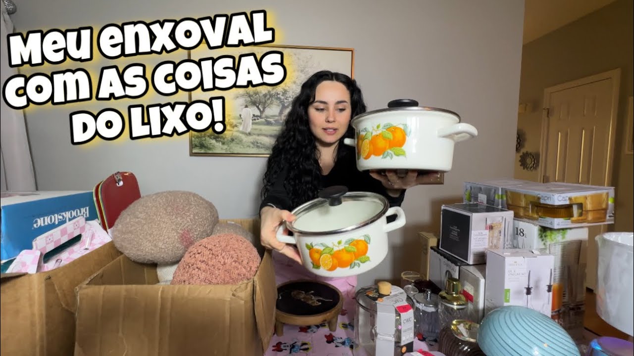 Dumpster diving! Tudo que peguei do lixo para meu enxoval! 🇺🇸