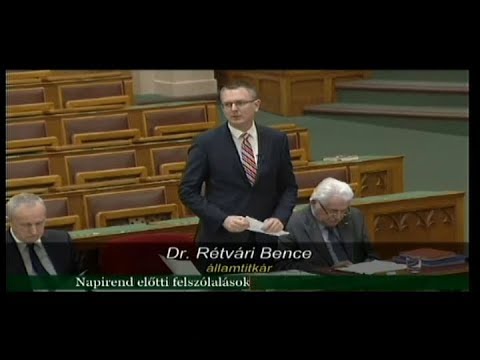 Rétvári Bence válasza Arató Gergely napirend előtti felszólalására