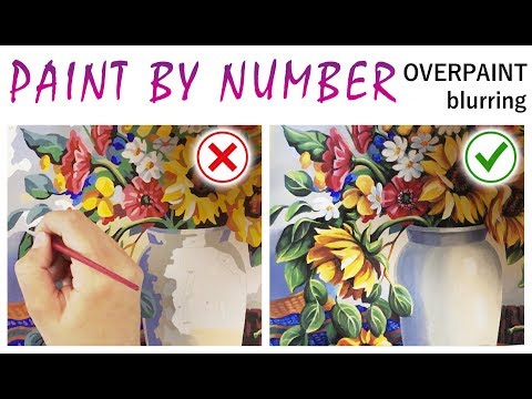 "Overpainting blurring" way for smoothing color edges on paint by numbers🎨 Color blend art tip