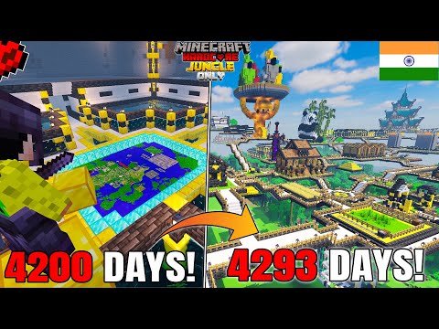 I Survived 4300 Days in Jungle Only World in Minecraft Hardcore(hindi) - Minecraft 100 days