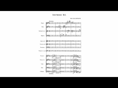 Kalinnikov: Intermezzo No. 1 in F-sharp minor (with Score)