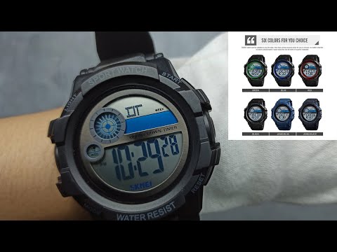 SKMEI 1387 - Review & Setting Jam Tangan Pria Digital Fashion (Waktushop Indonesia)
