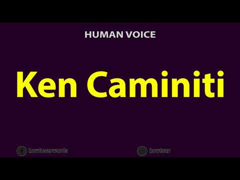 How To Pronounce Ken Caminiti