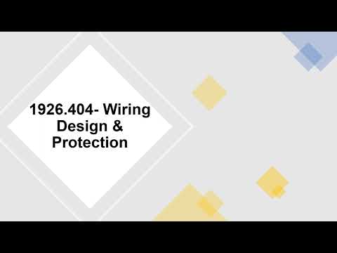 OSHA 1926.404 - Wiring Design & Protection