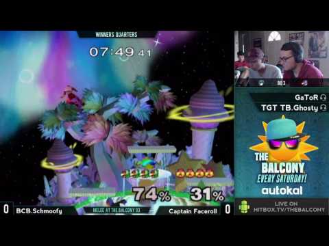 Melee @ the Balcony 93 - Winners Quarters ft. Captain Faceroll (Sheik) VS BCB|Schmoofy (Falco)