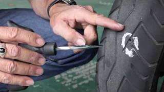 Motorcycle tyre repair - How to plug a bike tire