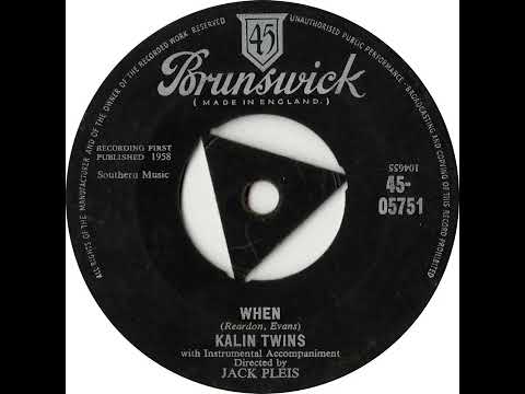 UK New Entry 1958 (111) Kalin Twins - When