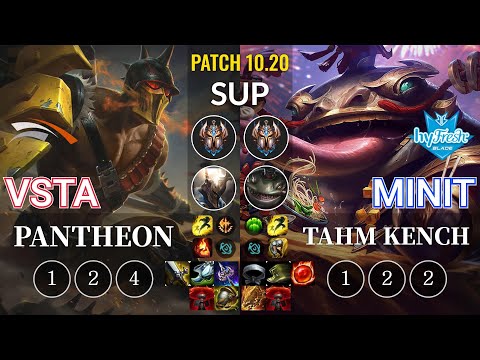 HLE Vsta Pantheon vs hyF Minit Tahm Kench Sup - KR Patch 10.20