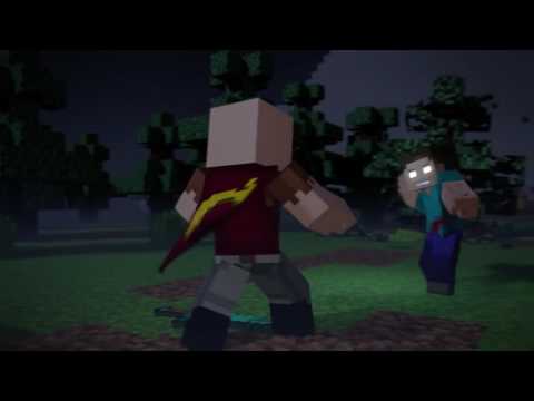 Notch vs Herobrine Minecraft Fight Animation