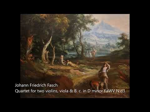 Johann Friedrich Fasch - Quartet for two violins, viola & basso continuo in D minor FaWV N:d3
