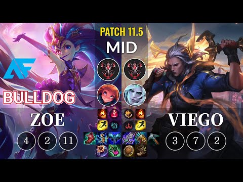 AF.A BuLLDoG Zoe vs Viego Mid - KR Patch 11.5