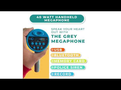 Dehmy Handheld Megaphone with Mic/Talk/Record/Music/Siren/USB/Memory Card