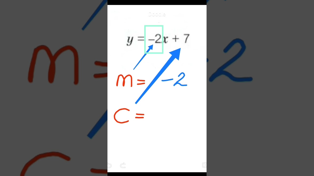 The gradient and the y intercept