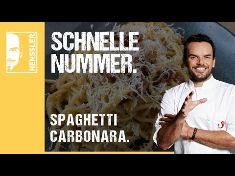 Quick Spaghetti Carbonara recipe by Steffen Henssler