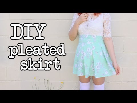 DIYプリーツスカートのチュートリアル（アメリカンアパレルのテニススカートのような (DIY Pleated Skirt Tutorial (like the American Apparel Tennis Skirt))