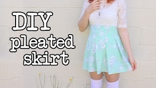 DIY Pleated Skirt Tutorial (like the American Apparel Tennis Skirt)