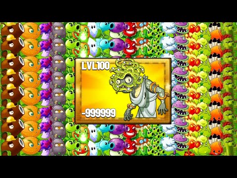 PVZ 2 - Zombie Medusa LEVEL 100! Vs All Plants Max Level & Power Up!