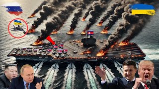 1 Minute Ago! North Korean Aircraft Carrier Delivering Aid to Russia Destroyed by Ukrainian Jets