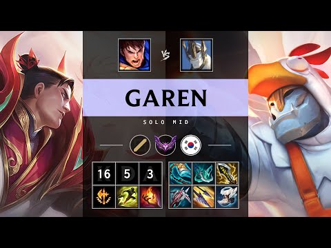 Garen Mid vs Galio - KR Master Patch 25.10