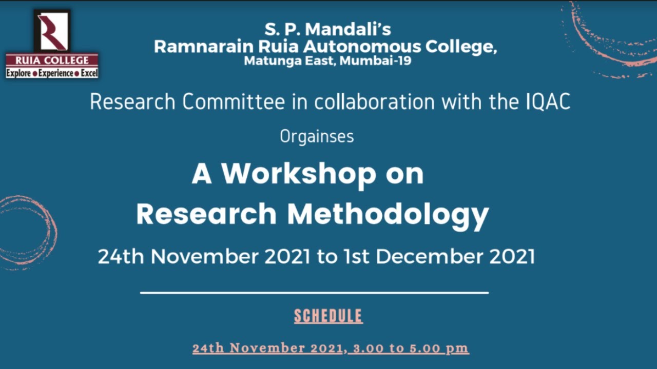 Workshop on Research Methodology | Inauguration | Session 1- Identifying Sources and Data Collection