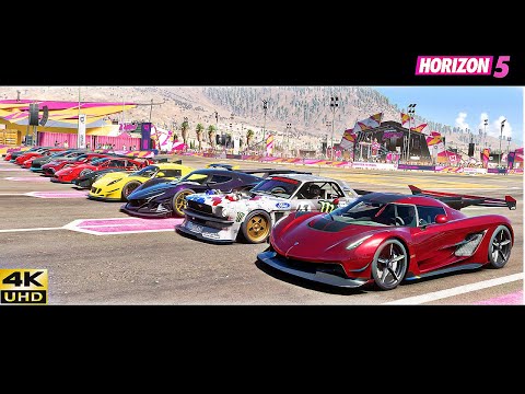 FH5 ULTIMATE Drag Race - Nevera, X5, BT62, Veyron, FXX, Jesko, Evo, Evija, MT900, GT, Mc12, Agera