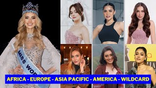 Miss World 2025 - Top 30 Prediction (By Continent)