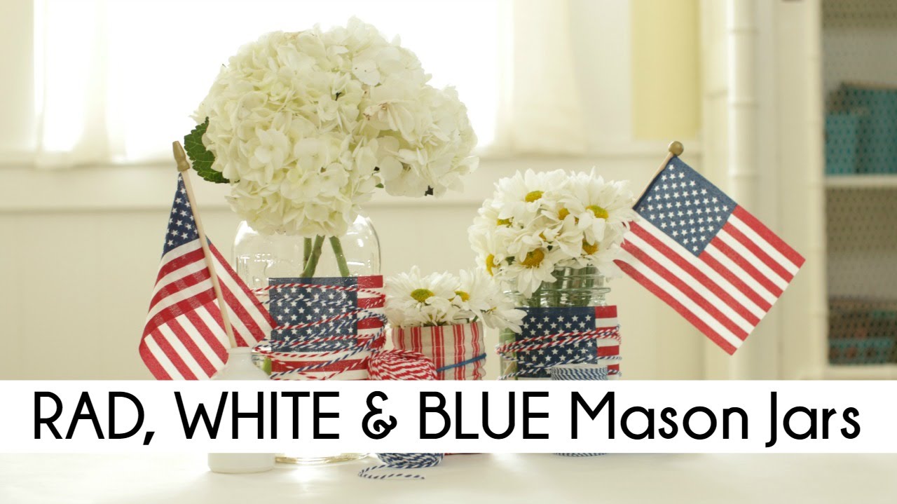 How to Make a Patriotic Mason Jar Vase