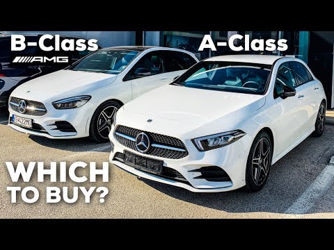 2019 MERCEDES A CLASS vs B CLASS WHICH SHOULD YOU BUY?! Polar White AMG Line Night Package