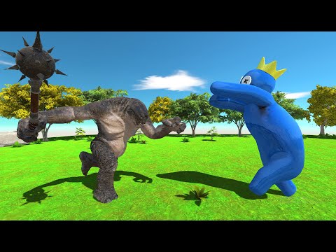 Cave Troll Deluxe vs Rainbow Friends Blue - Animal Revolt Battle Simulator