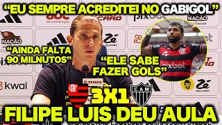 "EU NUNCA DESISTI do GABIGOL !" OLHA O QUE O FILIPE LUIS FALOU APÓS FLAMENGO 3 X 1 ATLÉTICO-MG