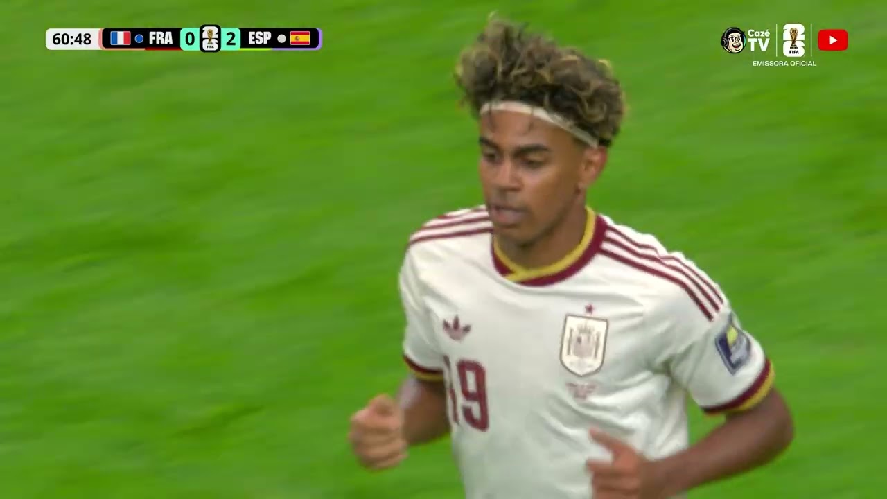 QUE ISSO YAMAL?! O CRAQUE ESPANHOL IA FAZENDO UM GOLAÇO PRA FECHAR A CONTA, MAS O JUÍZ ANULOU!