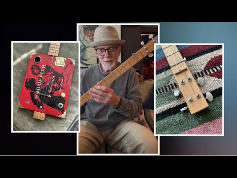 How to Tune a 4-String Cigar Box Guitar ~ CBG ~ Standard & Open Play Slide Dale Anderson/Delta Jets