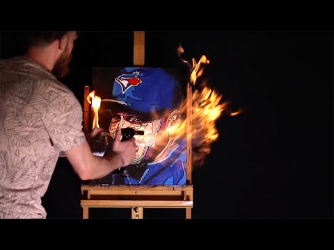 Thumbnail of BlowTorch and Gasoline Painting || Roy Halladay