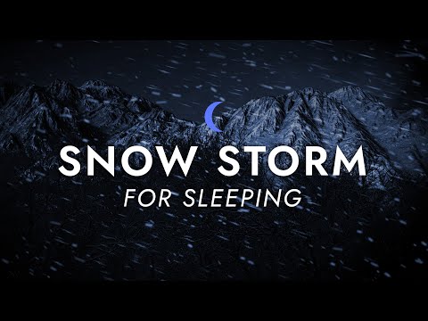 Snow Storm Sounds for Sleeping - Dimmed Screen | Blizzard Storm Sounds - Deep Sleep