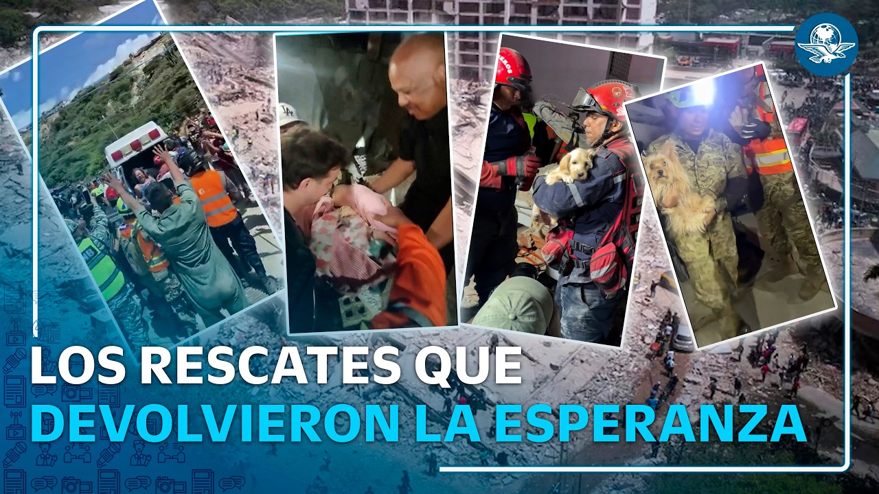 Los emotivos rescates en Venezuela tras terremotos de 7.2 y 7.5