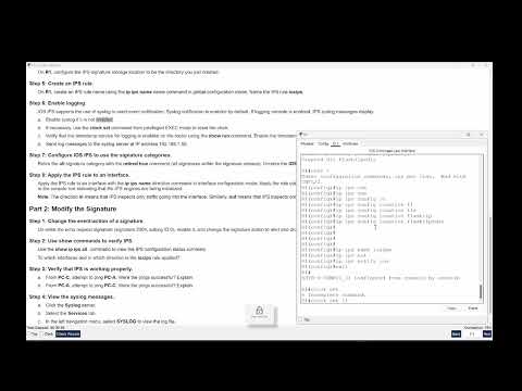 5.4.1.2 - Packet Tracer - Configure IOS Intrusion Prevention System IPS Using CLI   High Res Full