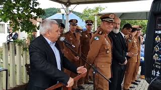 Prefeito Jorge Derbli participa de evento comemorativo da Polícia Militar de Irati