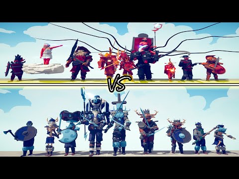 MEGA SECRET DLC Team vs MEGA VIKING ADDON Team - Totally Accurate Battle Simulator TABS