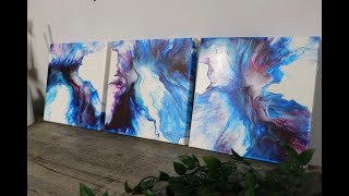 Gorgeous Triple Dutch Pour with Blue, Pink and Purple Acrylics