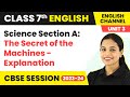 The English Channel Class 7 Unit 3 Science Section A The Secret Of The Machines Explanation
