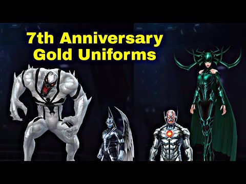 7th Anniversary Probably Gold Uniforms Guide 2022 - Marvel Future Fight