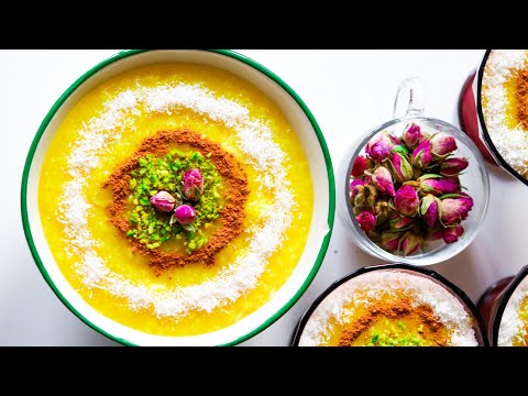 Sholeh zard | Rice pudding | saffron pudding recipe | Iranian cooking vlog