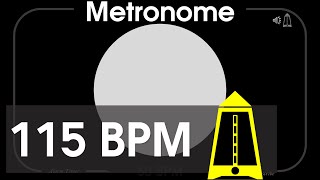115 BPM Metronome - Allegro - 1080p - TICK and FLASH, Digital, Beats per Minute