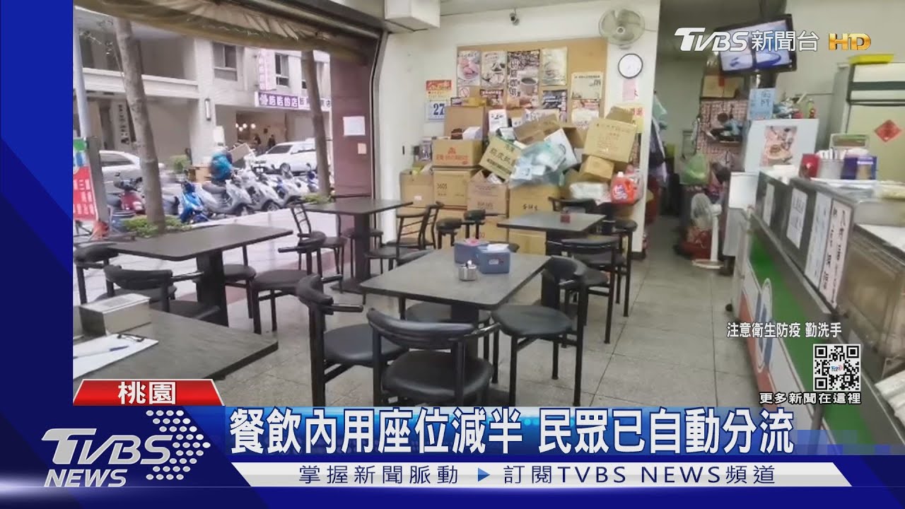 餐飲內用座位減半 民眾已自動分流
