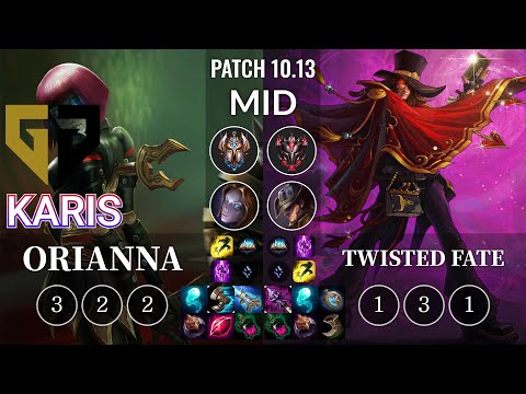 GEN Karis Orianna vs Twisted Fate Mid - KR Patch 10.13