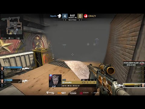 ottoNd 4 kills with 1v3 clutch vs. North | STARLADDER MAJOR BERLIN 2019 CHALLENGERS STAGE